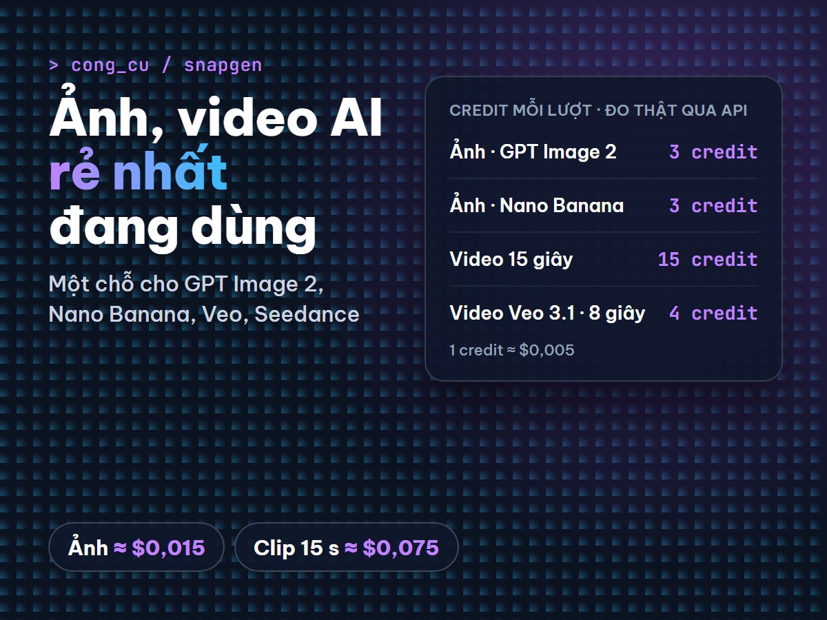 SnapGen — ảnh và video AI giá rẻ